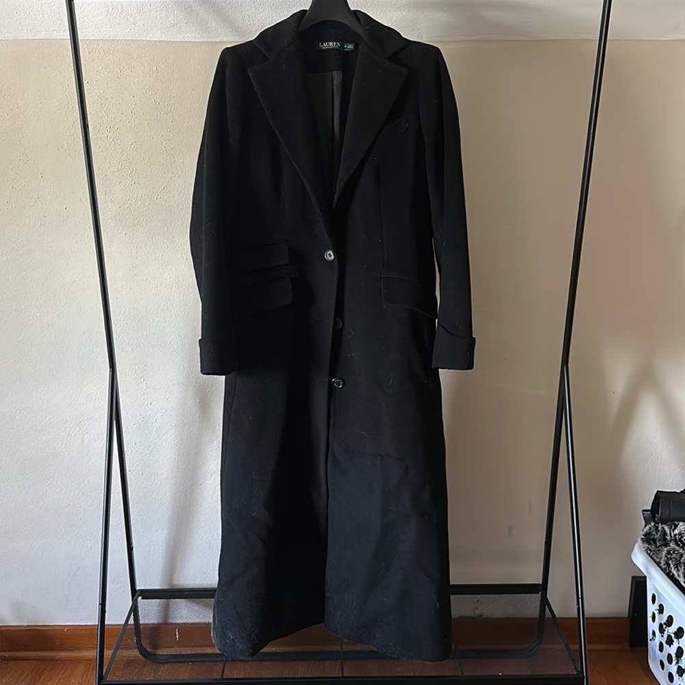 RALPH LAUREN WOOL LONGLINE COAT